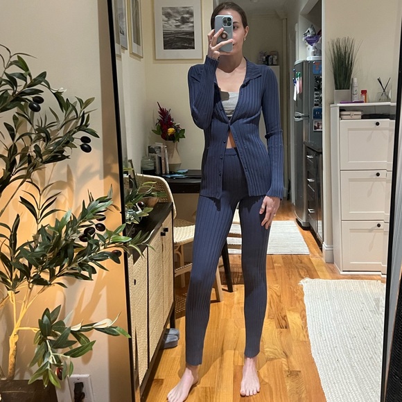 Open Edit Navy Knit Long Sleeve Set - Picture 1 of 6